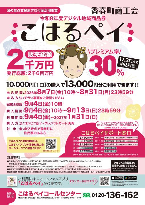こはるペイ チラシ(表面)